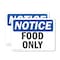 Signmission Food Only, 14 in W x Rectangle, Plastic OS-2PACK-NS-P-1014-L-12826 - alternate 1